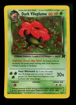 Dark Vileplume 13/82 Team Rocket 2000 Holo Rare WOTC Pokemon Card TCG - Image 1
