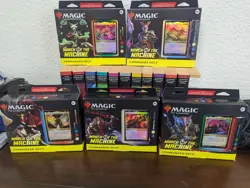 MTG-March of the Machine-All 5 Commander Decks-New in Box - Image 1