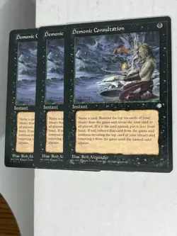Ice Age DEMONIC CONSULTATION X 3 - MTG LP Magic: The Gathering - Image 1