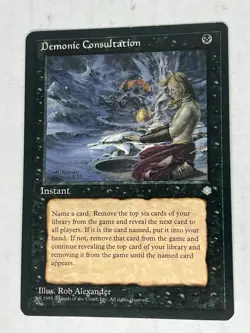 Ice Age DEMONIC CONSULTATION X 3 - MTG LP Magic: The Gathering - Image 2