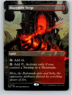 Magic the Gathering Blazemire Verge Borderless Duskmourn: House of Horror MTG - Image 1