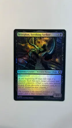MTG Marvel Spider-Man Scorpion, Seething Striker Foil #0064 Magic The Gathering - Image 1