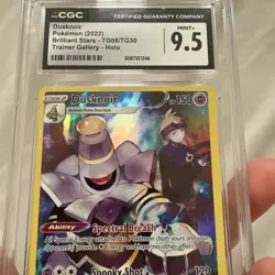2022 Pokemon Brilliant Stars Dusknoir TG06/TG30 Trainer Gallery Holo Cgc 9.5 - Image 4