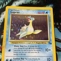 1999 Pokemon Fossil Lapras Holo 10/62 - Image 3