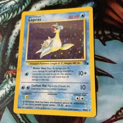 1999 Pokemon Fossil Lapras Holo 10/62 - Image 5
