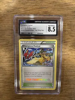 Pokemon 2014 Champions Festival XY27 Worlds 14 Top 32 Black Star Promo CGC 8.5 - Image 2