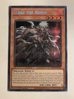 🔥 Yugioh MP23-EN122 Albaz the Ashen PRISMATIC SECRET RARE NM 1ST EDITION - Image 1
