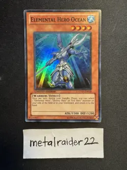 Yugioh Elemental HERO Ocean CT07-EN018 Collectors Tin Limited Edition Light Play - Image 1