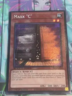 Yugioh 1x Maxx "C" Prismatic Secret Rare (PSR) SBC2-ENI28 Speed Duel 1st Ed NM - Image 1