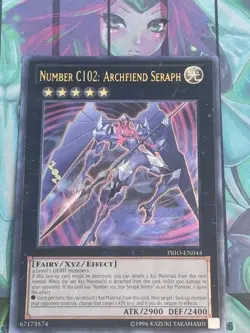 Yugioh 1x Number C102: Archfiend Seraph Ultimate Rare ULT PRIO-EN044 Near Mint - Image 1