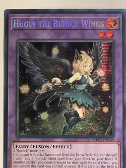 * HUGIN THE RUNICK WINGS * 1ST EDITION PRISMATIC SECRET RARE MP23-EN249 YUGIOH! - Image 2