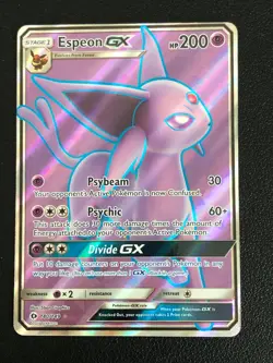 Espeon GX - 140/149 - Pokemon Sun & Moon Base Set Full Art Ultra Rare Card NM - Image 1