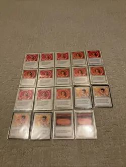 Lot of (19) 1995 Magic The Gathering Circle of Protection Red RARE Cards - Image 1