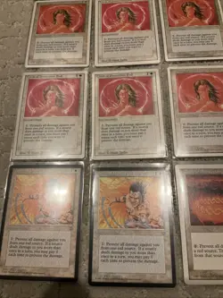 Lot of (19) 1995 Magic The Gathering Circle of Protection Red RARE Cards - Image 2