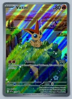 Pokemon Victini #208 Black Star Promo Card Scarlet Violet Holo NM/M - Image 1