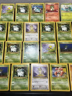 (30) Pokemon Card ALL VTG Lot Cards 1999 SET Jungle Rhyhorn Nidoran Delta Specie - Image 3