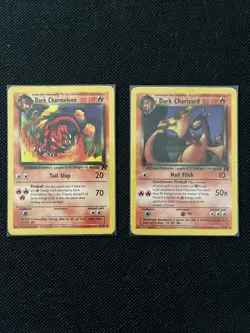 Dark Charizard 21/82 & Dark Charmeleon 32/82 Pokemon Cards TCG - Image 1
