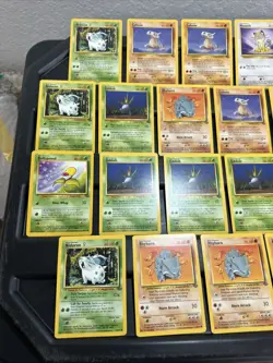 (30) Pokemon Card ALL VTG Lot Cards 1999 SET Jungle Rhyhorn Oddish Bellsprout - Image 2