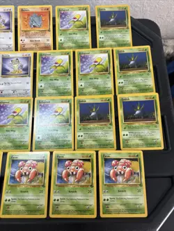 (30) Pokemon Card ALL VTG Lot Cards 1999 SET Jungle Rhyhorn Oddish Bellsprout - Image 4