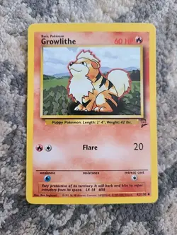 GROWLITHE - Base Set 2 42/130 - Uncommon - Pokemon Card Unlimited NM LP - Image 5
