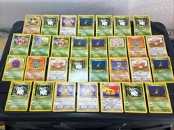 (30) Pokemon Card ALL VTG Lot Cards 1999 SET Jungle Rhyhorn Spearow Nidoran - Image 1