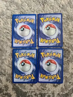 Pokemon Base Set 2 4 Pokemon Cards Non Holo MP - Image 2