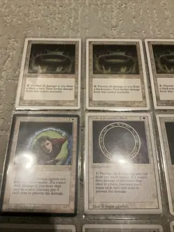Lot of (12) 1995 Magic The Gathering Circle of Protection Black RARE Cards - Image 2