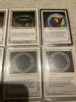 Lot of (12) 1995 Magic The Gathering Circle of Protection Black RARE Cards - Image 3