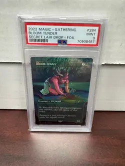 PSA 9 2022 MTG Secret Lair Drop Bloom Tender Foil - Image 1