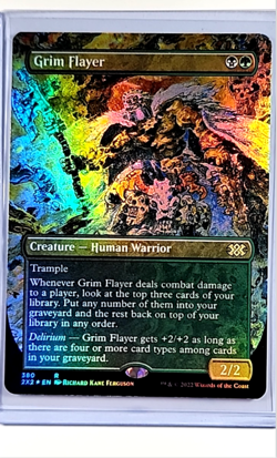 2022 MTG Magic the Gathering 2X2 Double Masters 2022 Borderless Foil Grim Flayer - Image 1