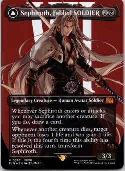 Sephiroth, Fabled SOLDIER (0382) (Borderless) 382 FINAL FANTASY NM FOIL MTG - Image 1