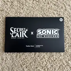 MTG SECRET LAIR X SONIC THE HEDGEHOG - Turbo Gear RAINBOW FOIL EDITION 🔥 - Image 1
