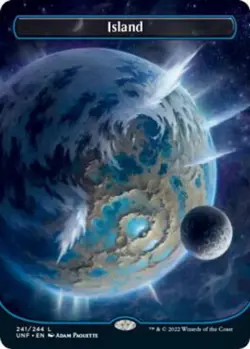 FOIL - Island (241) (Borderless) - Unfinity (UNF) - Image 1