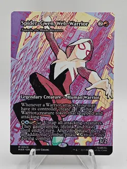 Spider-Gwen, Web-Warrior 0024 Borderless MTG Spider-Man Non-Foil NM/M - Image 1