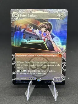 Peter Parker 0208 Foil Borderless Marvels Spider-Man - NM Pack Fresh 🔥 - Image 1