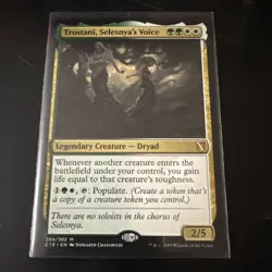 Moderate Play, English MTG Regular Trostani, Selesnya's Voice Commander 2019 Mag - Image 1