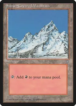 1 x Snow-Covered Mountain - Ice Age - LP - MTG - EOF - Image 1
