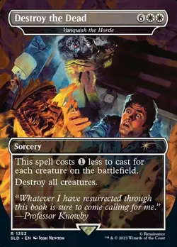MTG Destroy the Dead - Vanquish the Horde - Foil, Light Play, English Secret Lai - Image 1
