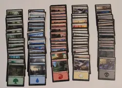 Magic the Gathering 100 basic land bulk lot 20 of each type mixed sets MTG BL502 - Image 1