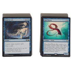 Bulk Lot 100 Blue Magic The Gathering MTG Trading Cards NO DUPLICATES Mixed Sets - Image 1