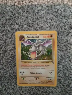Pokemon TCG Aerodactyl Fossil Set Holo Card 1/62 Rare - Image 1