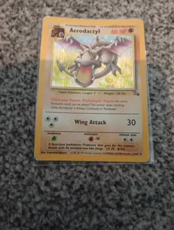 Pokemon TCG Aerodactyl Fossil Set Holo Card 1/62 Rare - Image 2