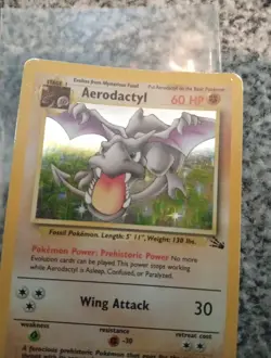Pokemon TCG Aerodactyl Fossil Set Holo Card 1/62 Rare - Image 4
