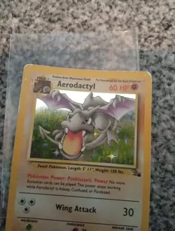 Pokemon TCG Aerodactyl Fossil Set Holo Card 1/62 Rare - Image 5