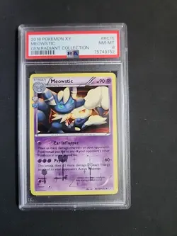 2016 Pokemon XY Generations Radiant Collection MEOWSTIC RC15/RC32 PSA 8 - Image 1