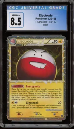 Pokemon Electrode Prime Triumphant Ultra Rare #93 CGC 8.5 - Image 1