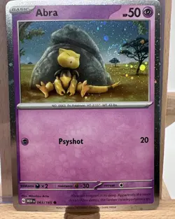 Pokemon 151 Cosmos Holo Swirl Abra 063/165 - Beautiful 1X Holo Swirl! - Image 2