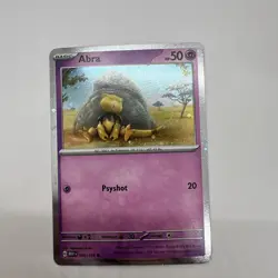Pokemon 151 Cosmos Holo Swirl Abra 063/165 - Beautiful 1X Holo Swirl! - Image 4