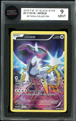 2016 Pokemon XY Black Star Promo #XY116 Arceus Full Art KSA 9 Mint - Image 1