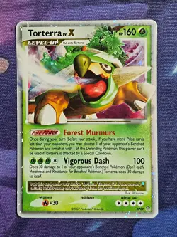 Pokemon Torterra LV.X (Black Star Promo) DP09 Diamond and Pearl English LP/MP - Image 1